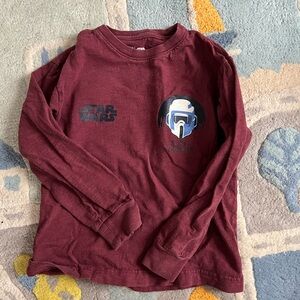 GAP Kids Star Wars Long Sleeve Shirt - Burgundy